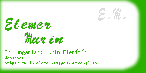 elemer murin business card